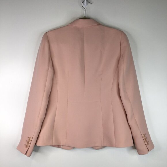 Talbots Apricot Classic One Button Lined Blazer Jacket Size 2 - Picture 8 of 12
